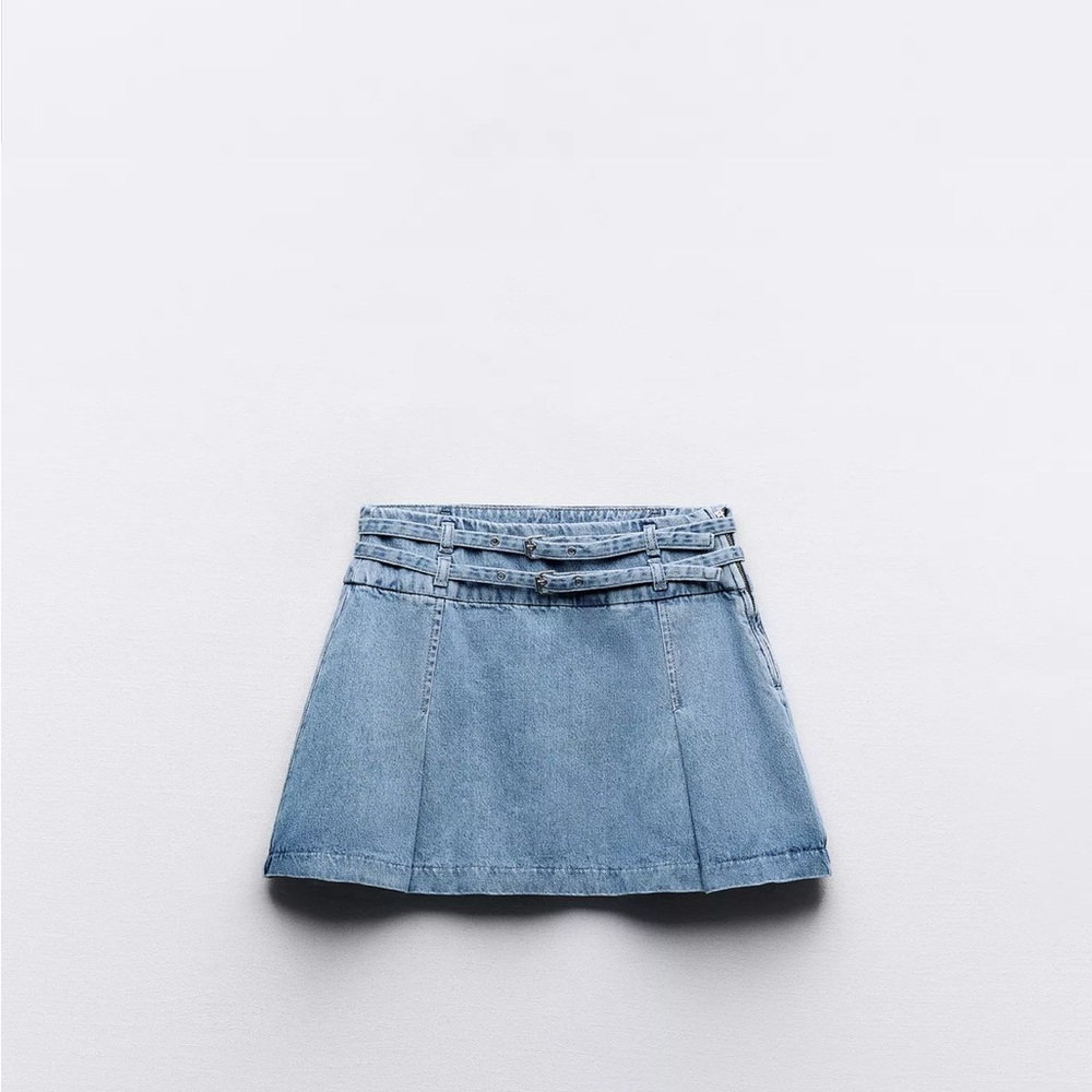 Zara Light Blue Mini Skirt